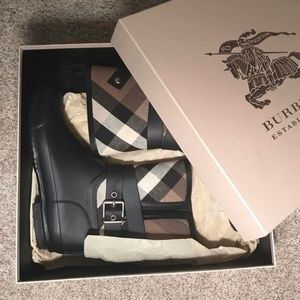 Burberry rain boots